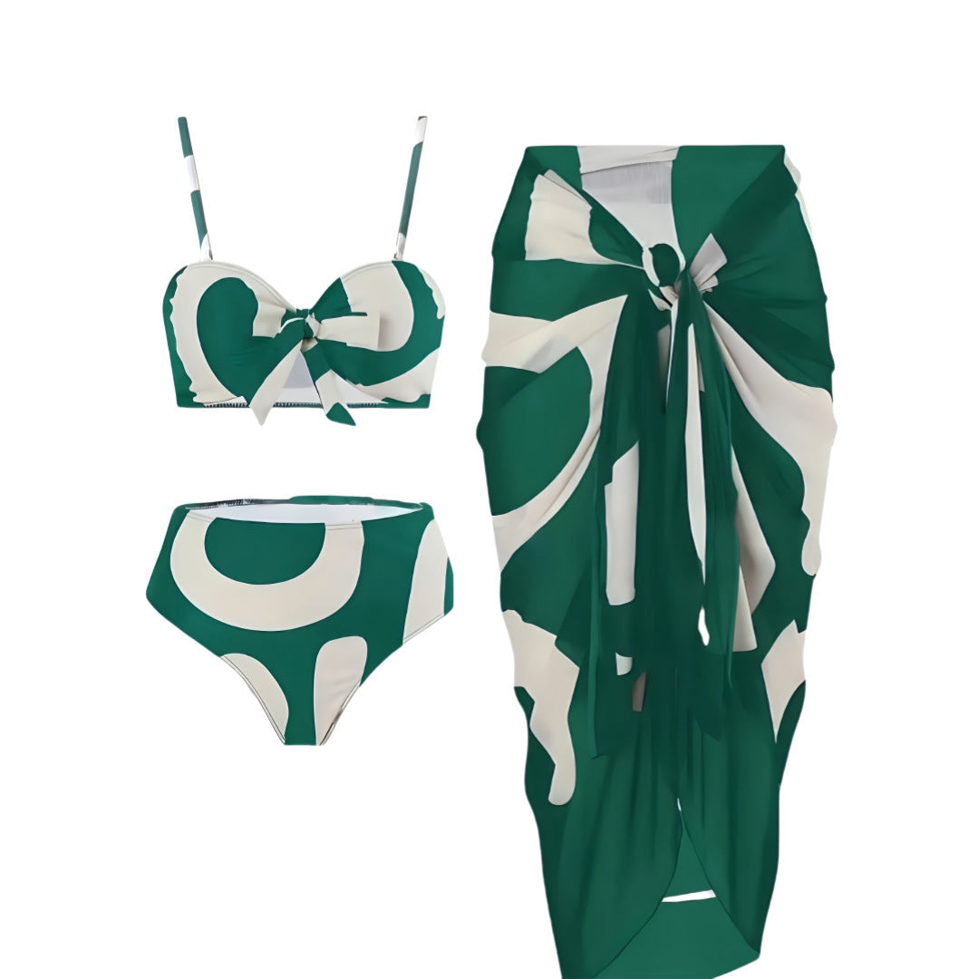 Damen Bandeau-Bikini mit kombinierbarem Wickelrock Echo Archiv
