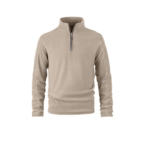 Herren Fleece-Pullover mit halblangem Reißverschluss und elastischen Bündchen Echoarchiv