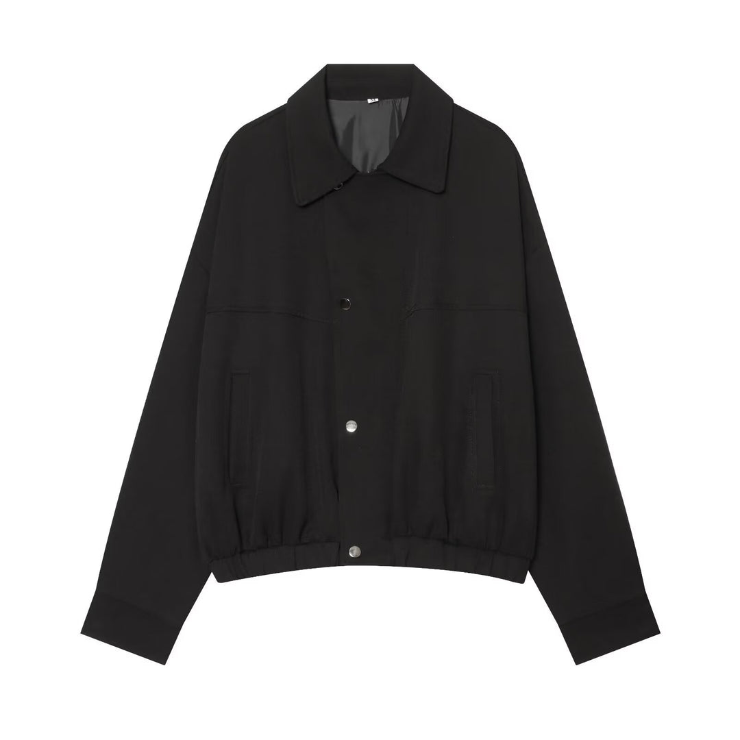 Damen Kurzgeschnittene Utility Blousonjacke mit Tunnelzugbund und aufgesetzten Eingrifftaschen Echo Archiv
