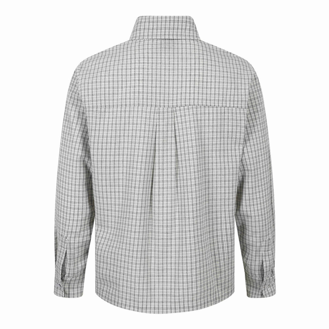 Herren Kariertes Gingham-Hemd mit Button-Down-Kragen und Bruststickerei Echoarchiv