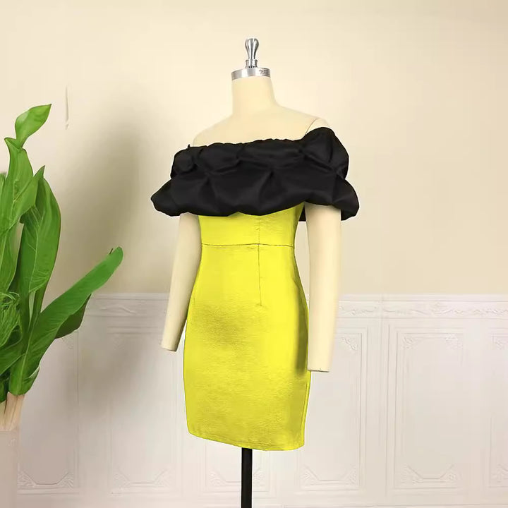 Damen Cocktailkleid mit voluminösem Tüllkragen Echo Archiv