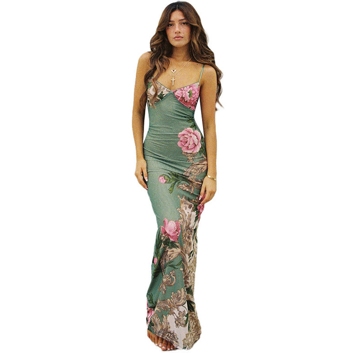 Damen Elegantes Maxikleid mit floralem Design Echo Archiv
