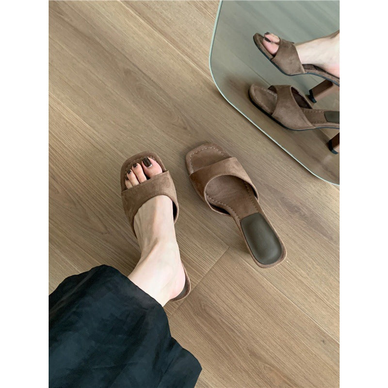 Damen Komfortable High Heel Mules – Avérine
