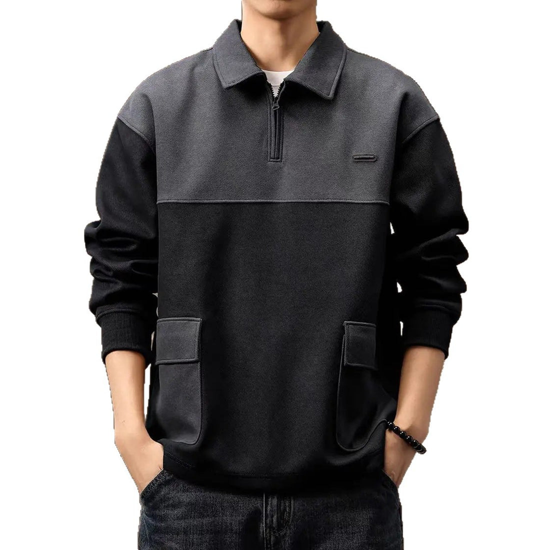 Herren Modischer Sweatshirt mit Reißverschluss – Norvane