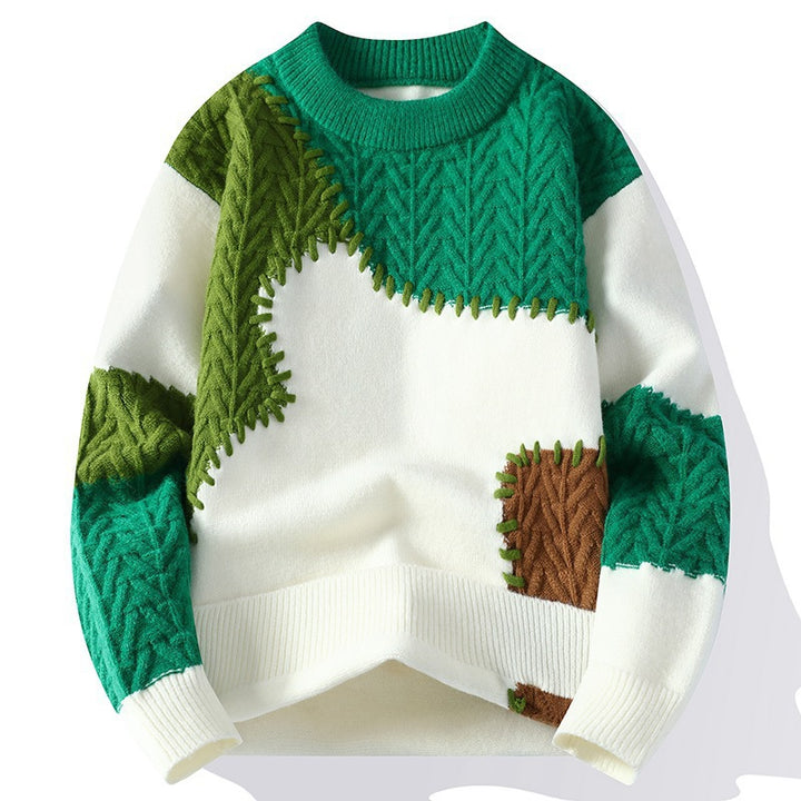 Herren Modischer Pullover mit Struktur Echo Archiv
