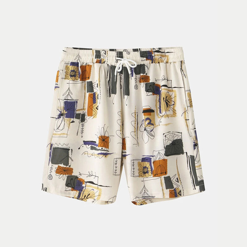 Damen modisches Kurzarm-Set mit floralem Muster Echoarchiv