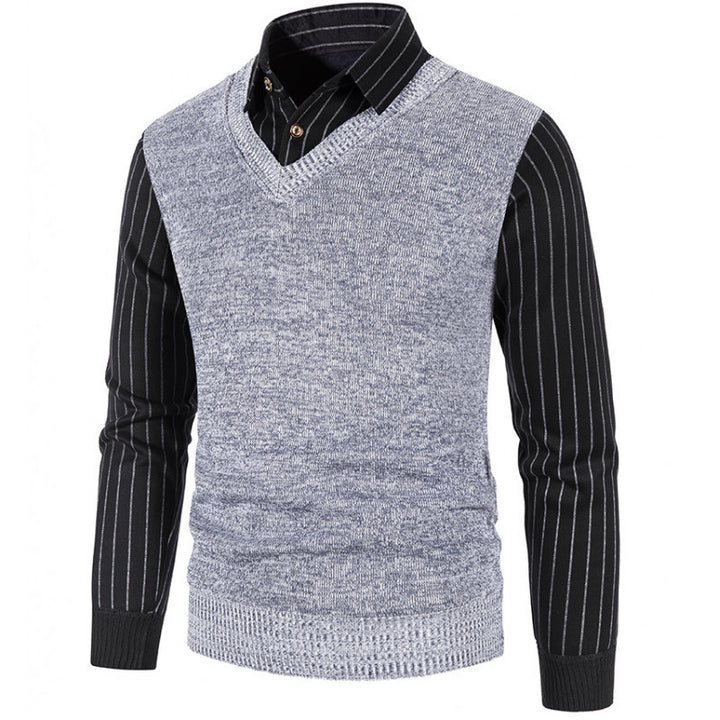 Herren eleganter V-Ausschnitt Pullover Echoarchiv