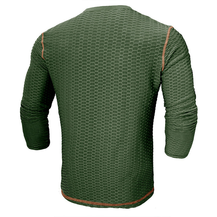 Herren strukturiertes Langarmshirt Echoarchiv
