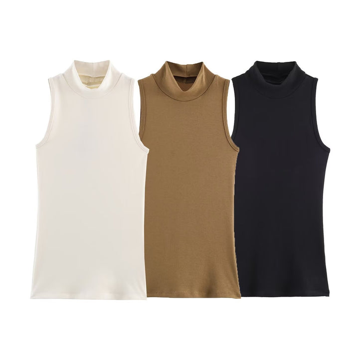 Damen Rollkragen-Tanktop aus weichem Stretch-Material Echo Archiv