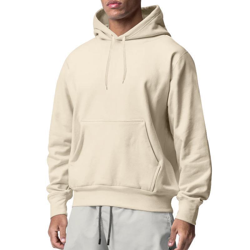 Herren Premium-Kapuzenpullover mit Kängurutasche, innen angerautem Fleece, verstärkter Nackennaht und geripptem Saum – Cavarno