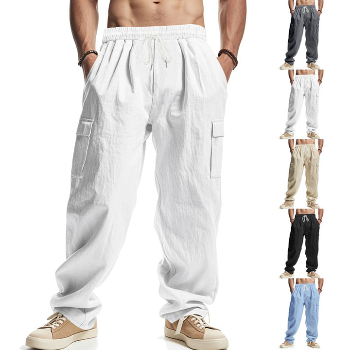 Herren Relaxed-Cargo-Hose im Oversize‑Streetstyle mit Tunnelzugbund & Klappentaschen – Bravaro