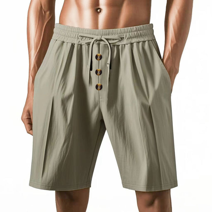 Herren lässige Shorts mit Knopfdetails und elastischem Bund Echoarchiv