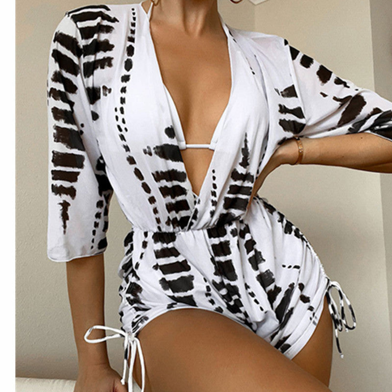 Damen Strand-Overall mit floralem Muster Echo Archiv