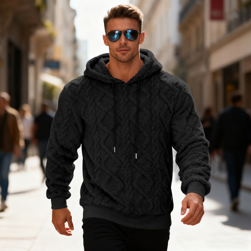 Herren modischer Kapuzenpullover mit strukturiertem Design Echoarchiv