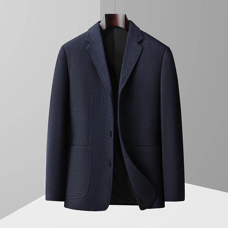 Herren eleganter Blazer mit klassischem Fischgrätmuster Echoarchiv