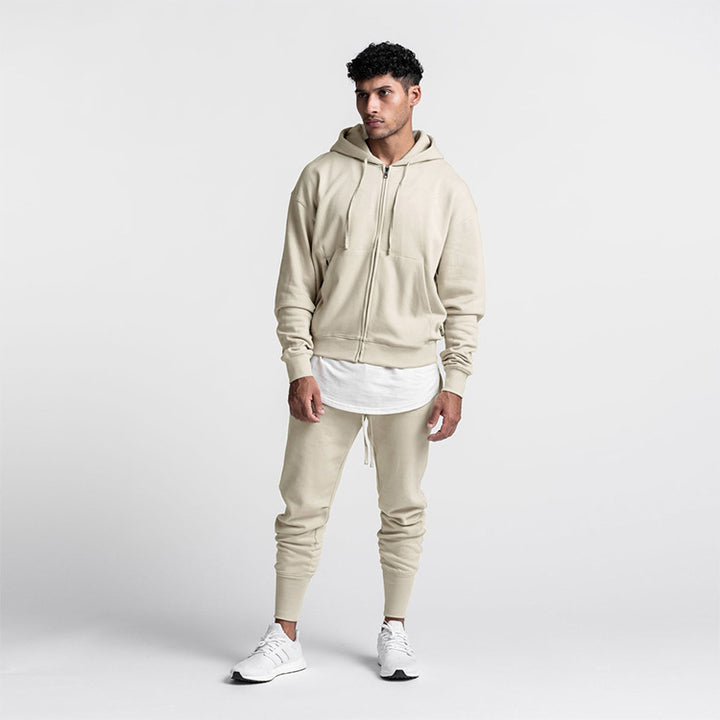 Herren Sportliche Kapuzensweatjacke mit durchgehendem Reißverschluss Echoarchiv