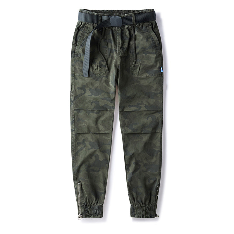 Herren Cargojogger mit Camouflage-Muster, elastischem Tunnelzugbund, Knieverstärkung und Knöchelreißverschluss Echo Archiv