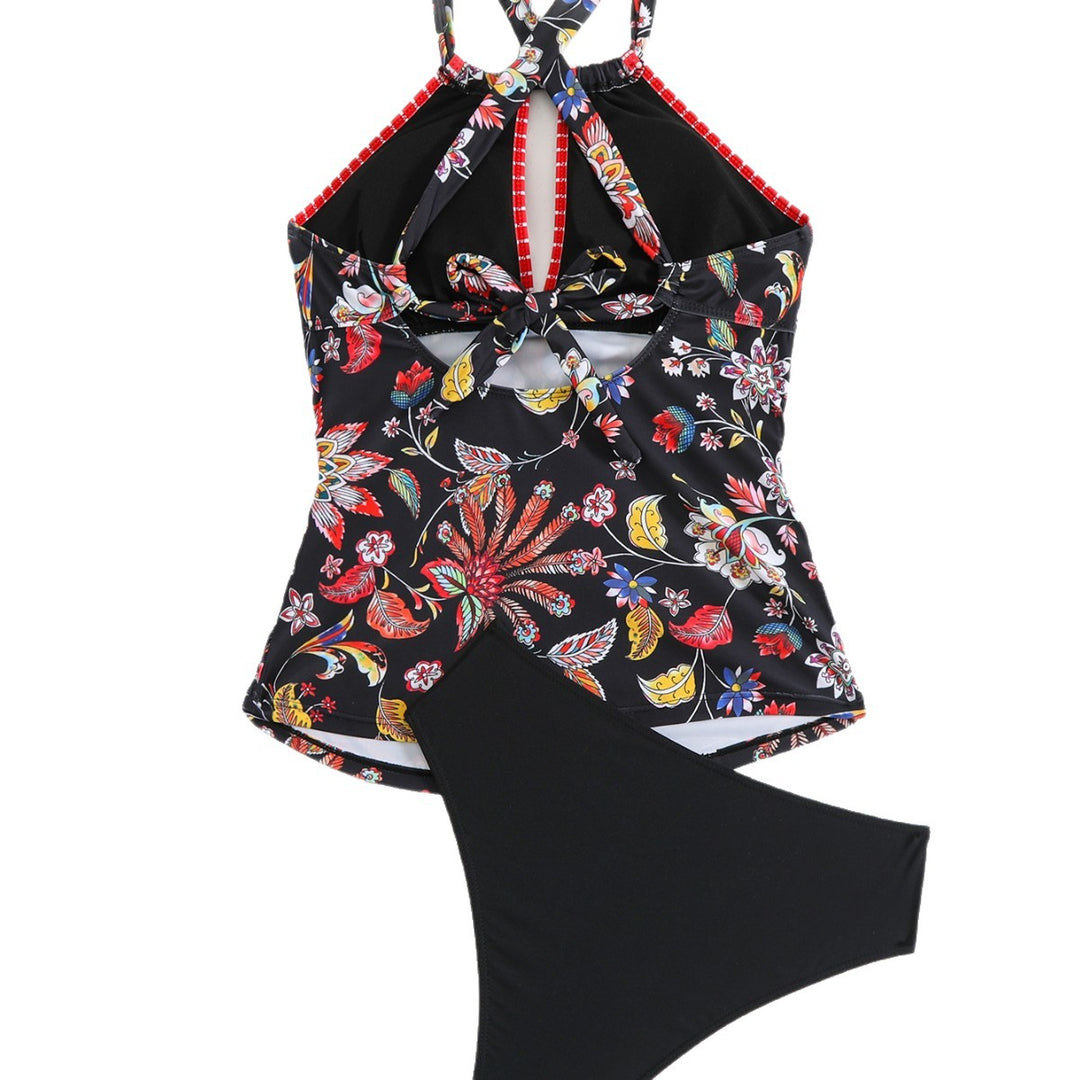 Damen Freizeitabzeichen Tankini mit dekorativen Cut-Outs Echo Archiv
