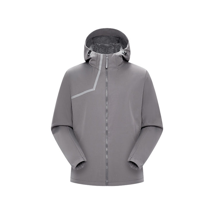 Herren Technische Softshelljacke mit verstellbarer Kapuze und winddichter Membran Echo Archiv
