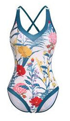 Damen Badeanzug mit floralem Design und passendem Strandrock Echo Archiv