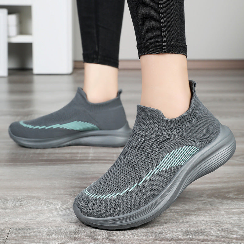 Damen Bequeme und atmungsaktive Slip-On Sneakers mit nahtloser Strick-Oberfläche Echo Archiv