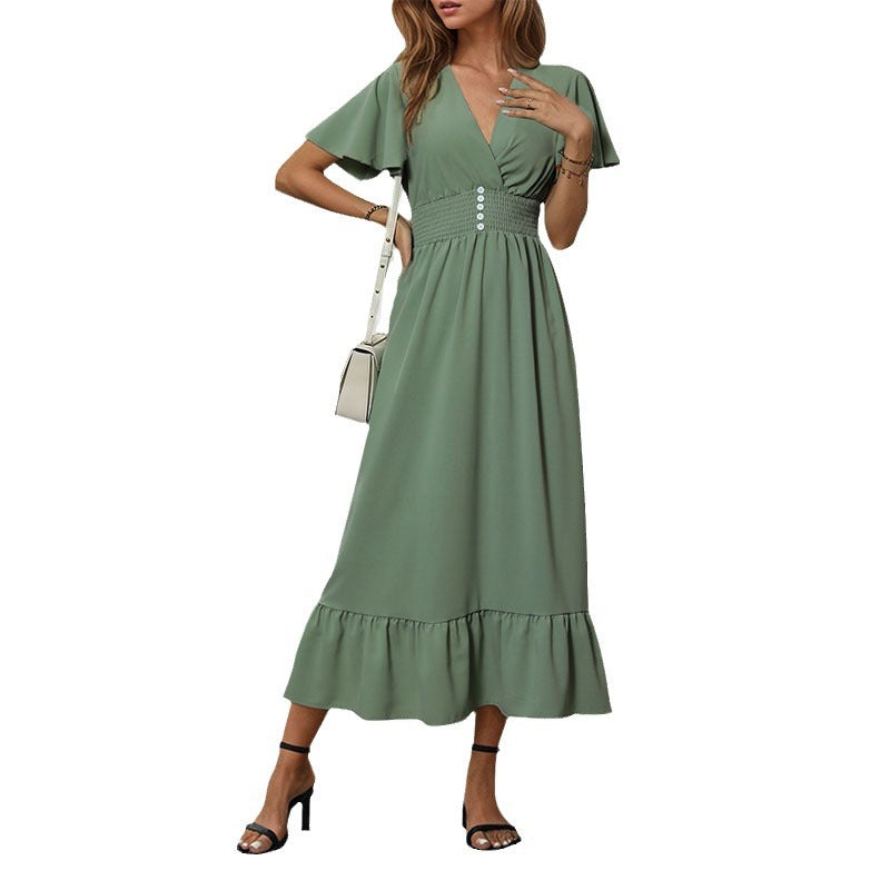Damen Elegant fließendes Maxikleid Echo Archiv