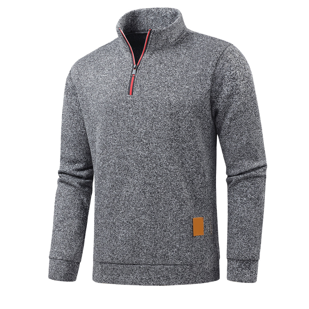 Herren Stehkragen Pullover mit Reißverschluss Echoarchiv