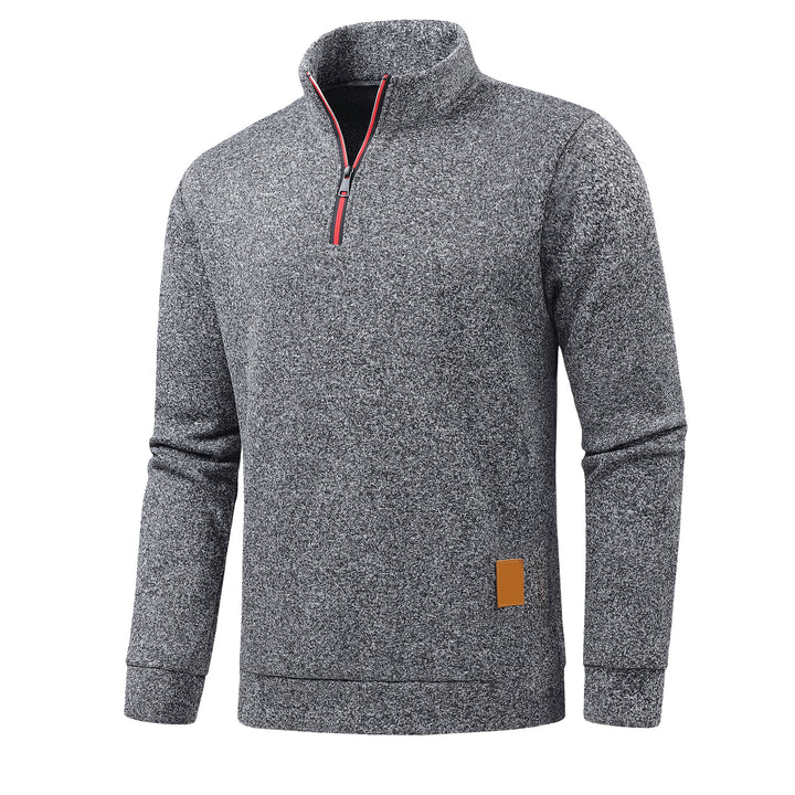 Herren Stehkragen Pullover mit Reißverschluss Echoarchiv
