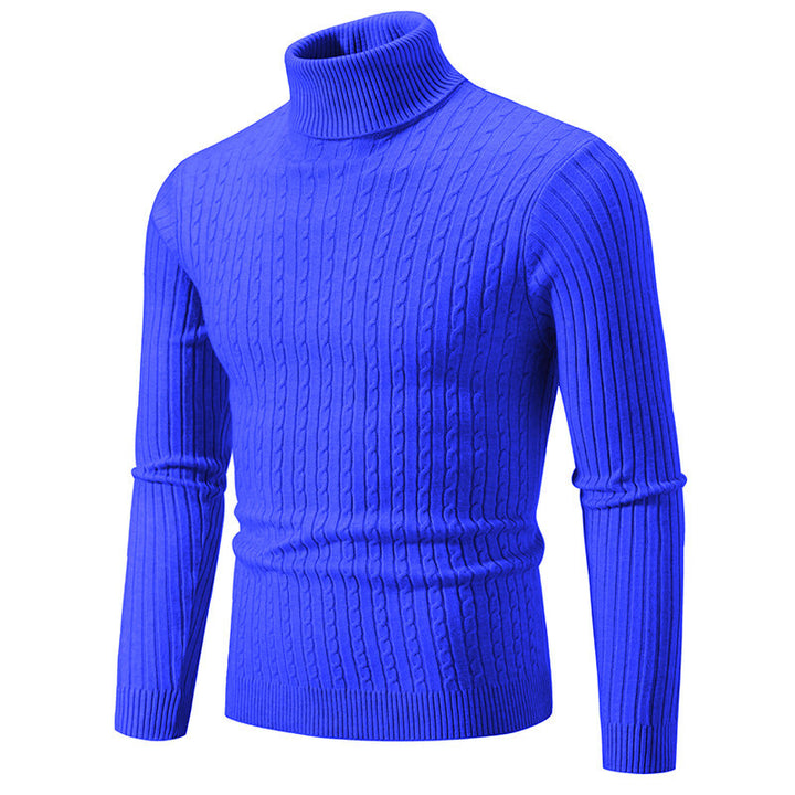 Herren nan Rollkragenpullover mit Zopfstrick und schlanker Passform Echo Archiv