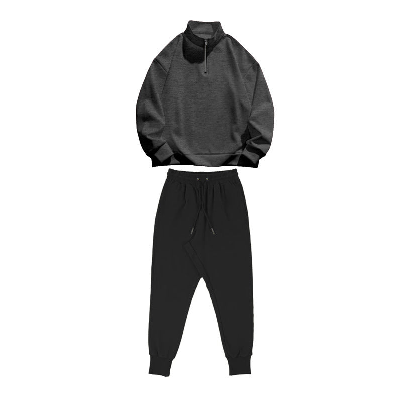 Herren lässiges Trainingsanzug-Set mit praktischen Taschen und modernem Stehkragen Echoarchiv