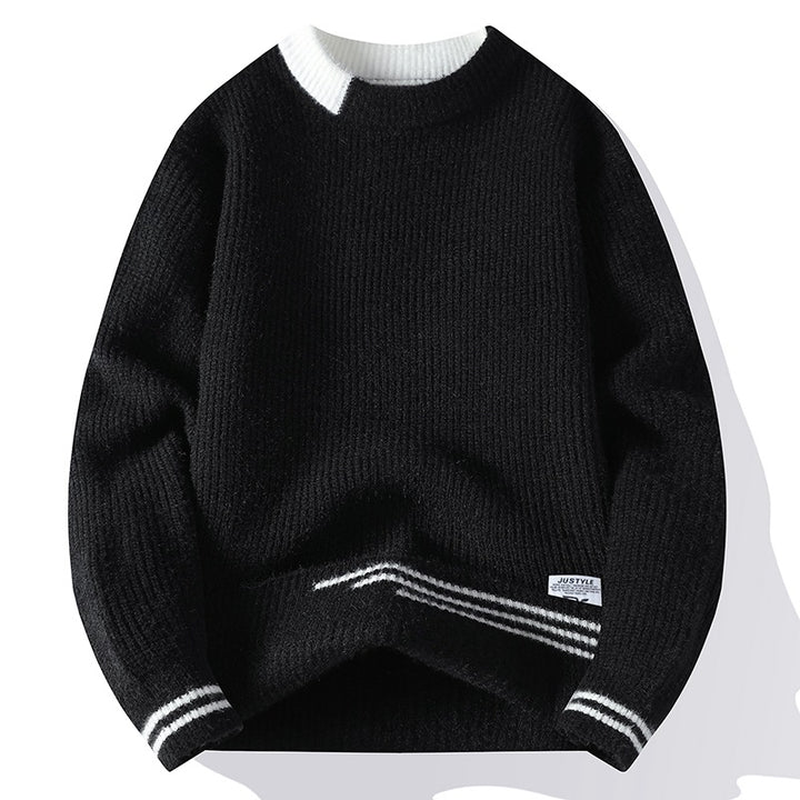 Damen Gemütlicher Strickpullover mit strukturiertem Muster Echoarchiv