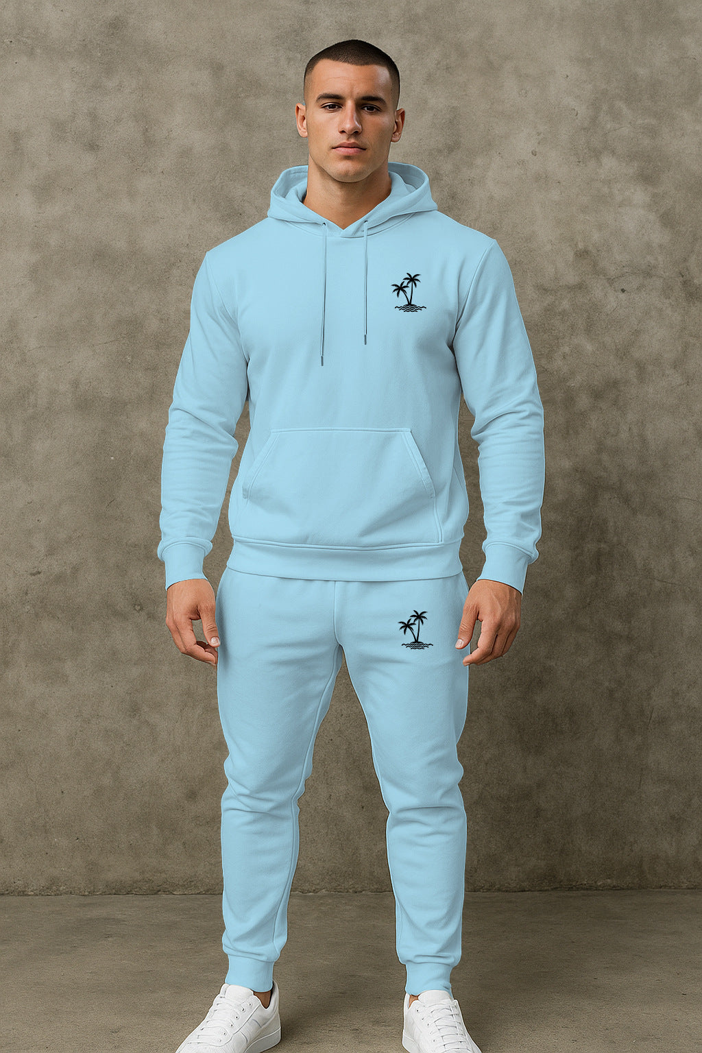 Herren lässiger Hoodie und Jogginghose Set Echoarchiv