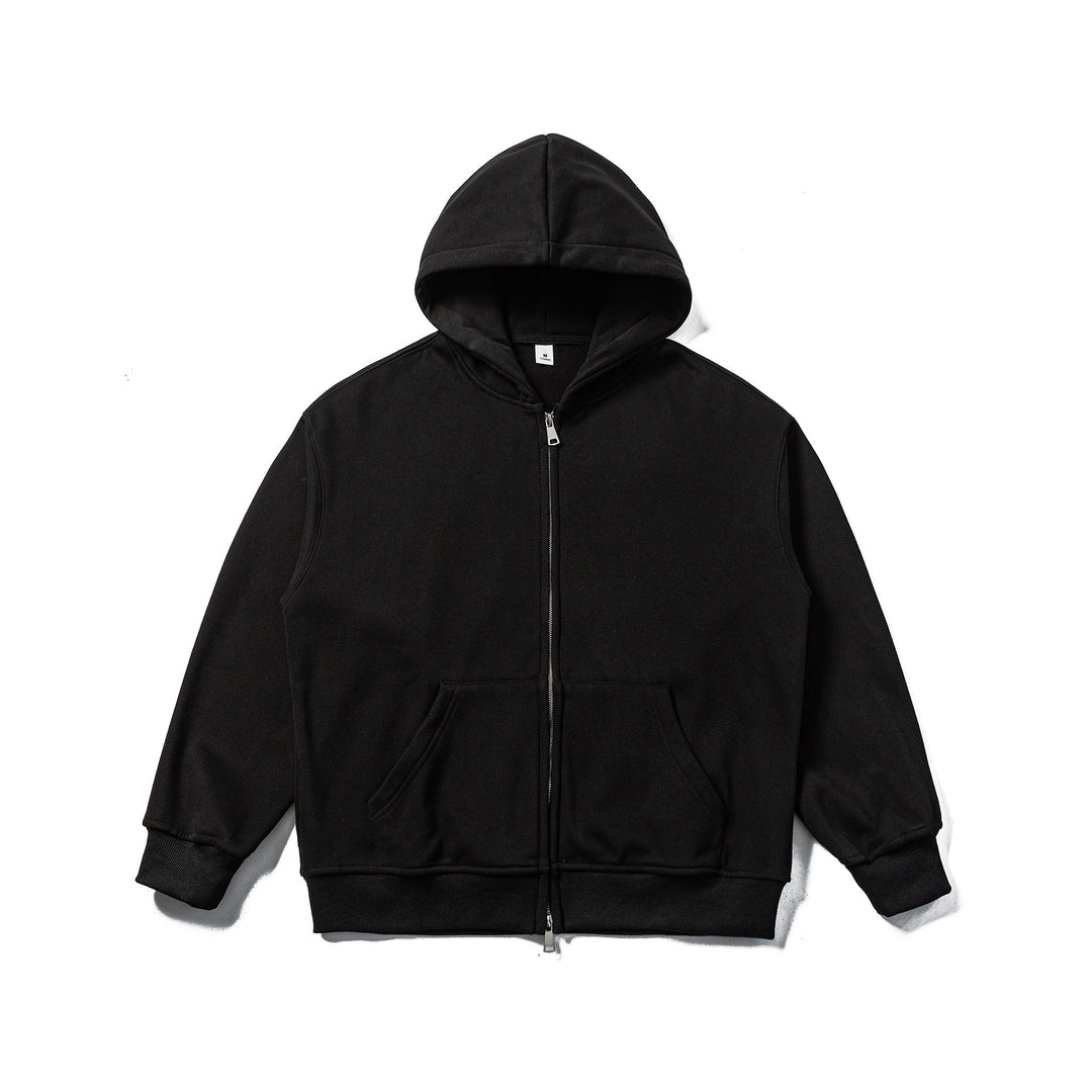 Unisex Kapuzen-Sweatjacke mit Zweiwege-Reißverschluss und Kängurutasche Echoarchiv