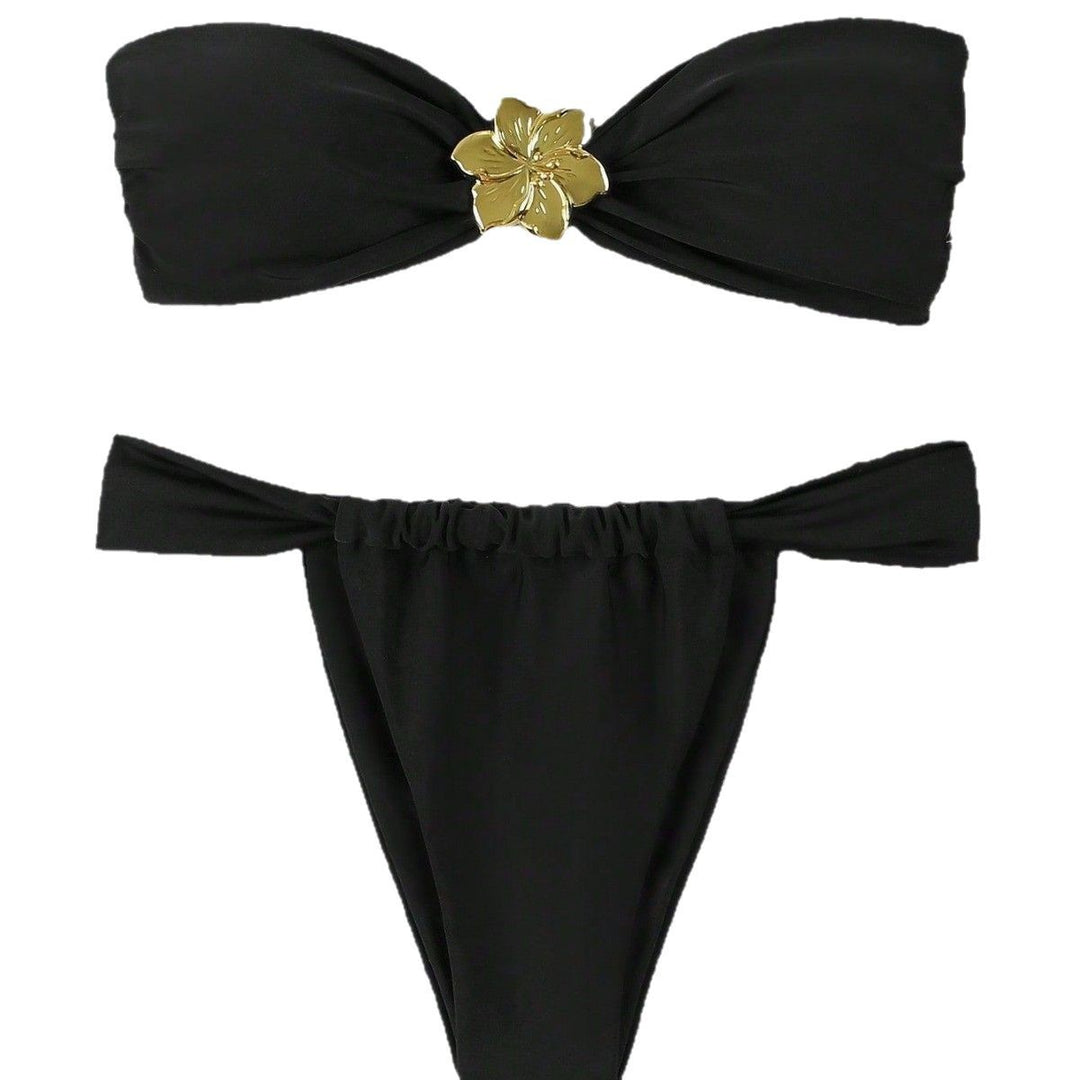 Damen Bandeau-Bikini mit eleganter Goldschließe Echo Archiv