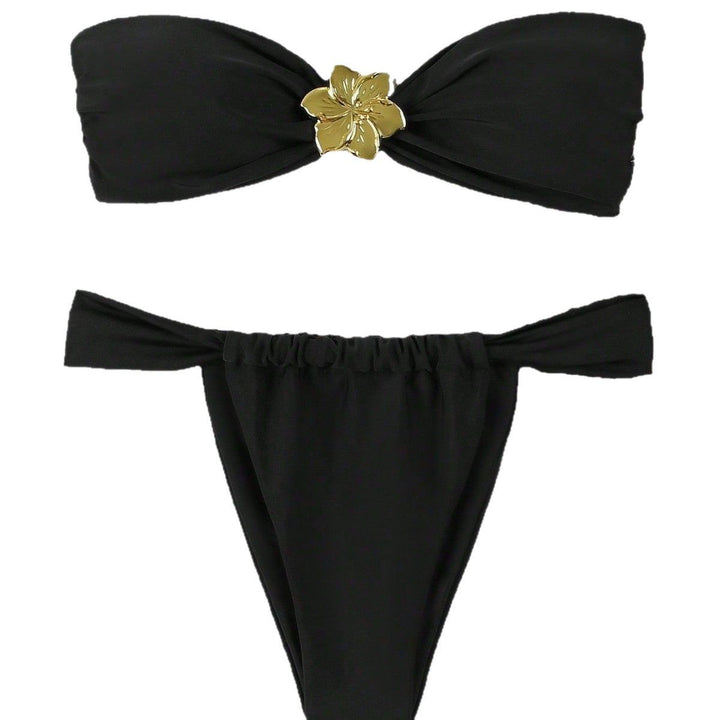 Damen Bandeau-Bikini mit eleganter Goldschließe Echo Archiv