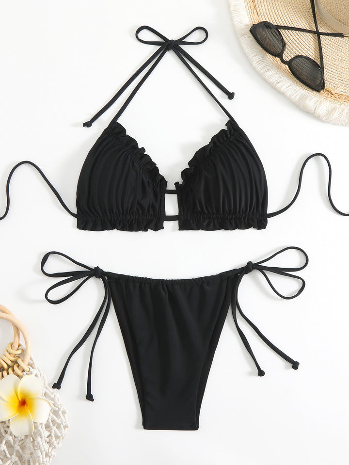 Damen Rüschen-Bikini mit verstellbaren Trägern Echo Archiv