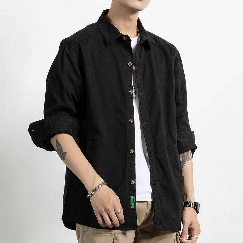 Herren Leichtes Baumwoll-Fieldshirt im Utility-Design mit entspannter Passform Echo Archiv