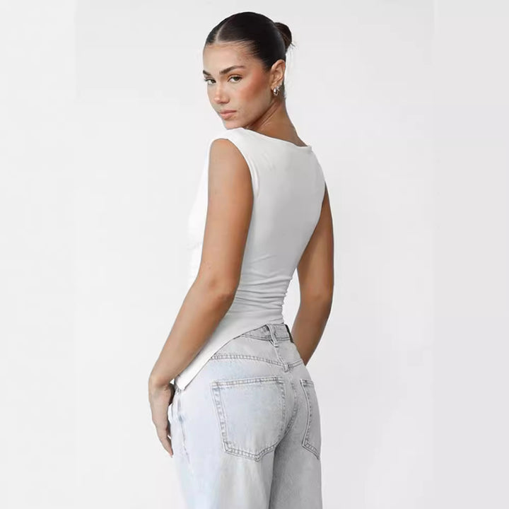 Damen figurbetontes Top mit Rüschendetails Echo Archiv