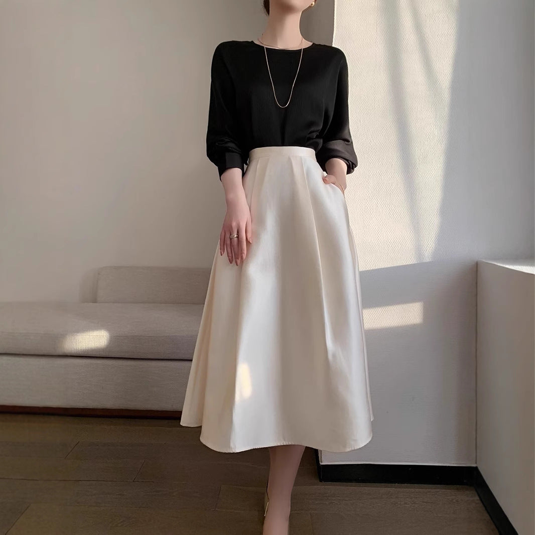 Damen Elegante und fließende Midikleid Echoarchiv