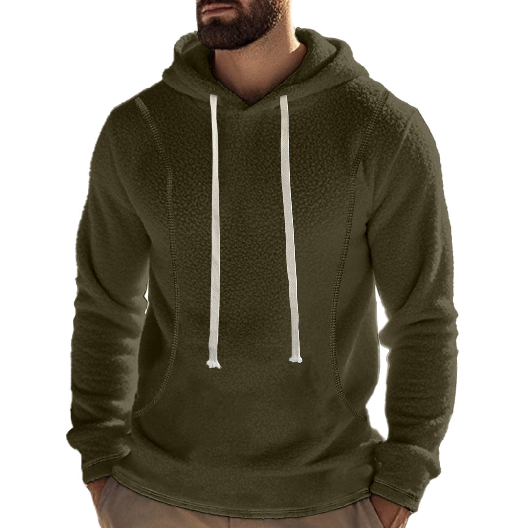 Herren Fleece Kapuzenpullover mit elastischen Bündchen und praktischen Taschen Echoarchiv