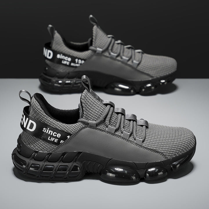 Unisex modische Plateausneaker mit luftgepolsterten Dämpfungspods und gestricktem Komfortoberteil – Norré