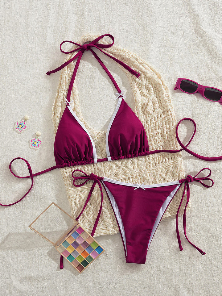Damen Triangel-Bikini mit verspielten Bindebändern Echo Archiv
