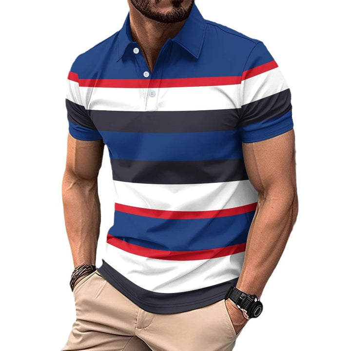 Herren Poloshirt mit sportlichem Streifenmuster Echoarchiv