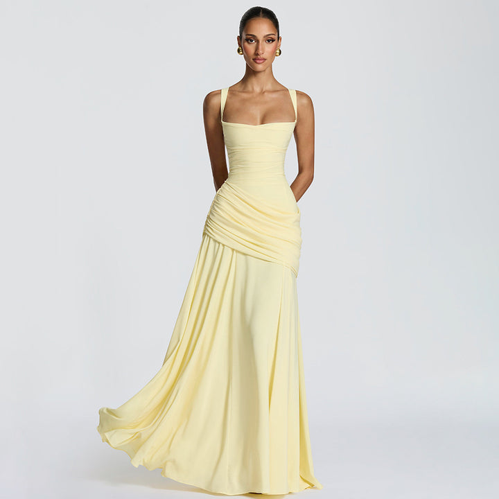 Damen Maxikleid mit innovativem Drapierungseffekt und elegantem Schnitt Echo Archiv