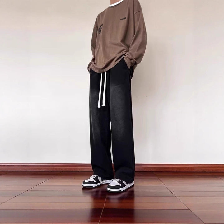 Damen Lässige Weitbein-Hose Echoarchiv