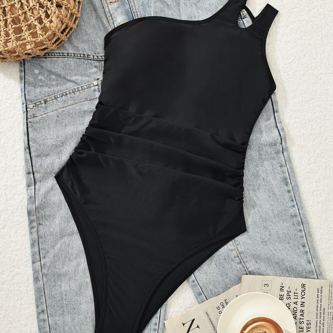 Damen Einseitiger Eleganter Badeanzug Echo Archiv