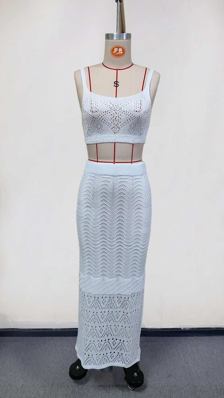 Damen Stricktop und Rock Set Echo Archiv