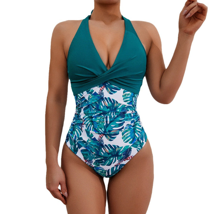 Damen Hochgeschnittener Badesuit mit floralem Design Echo Archiv