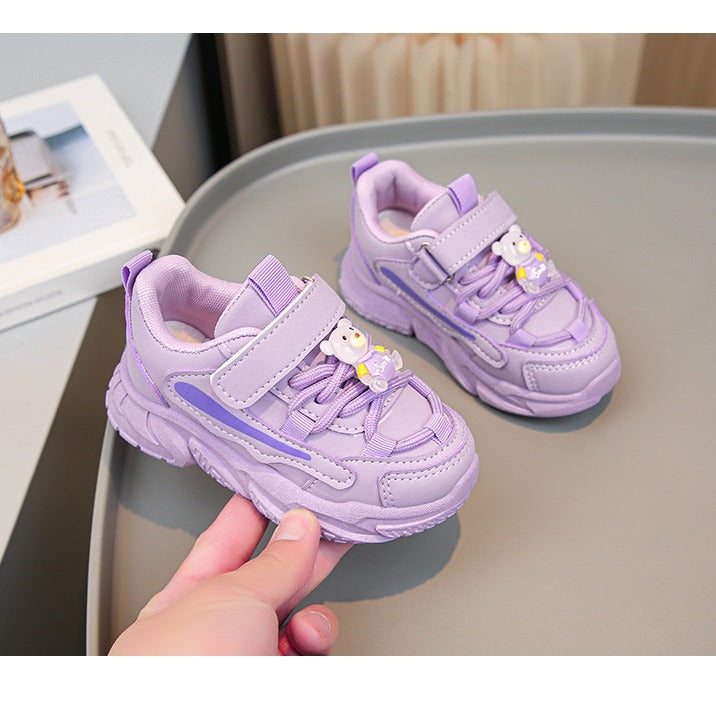 Damen Sportliche Kindersneaker mit niedlichen Tierapplikationen und hochelastischem Klettverschluss Echo Archiv