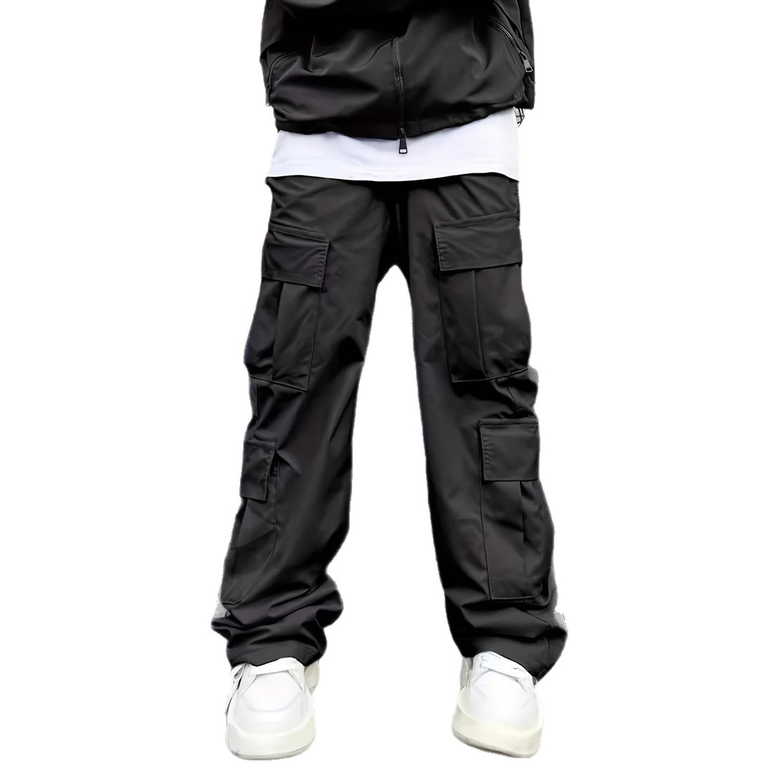 Herren funktionale Cargo-Hose mit vielseitigen Taschen und elastischem Bund – Bravaro